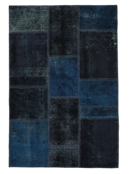 Patchwork Teppich 103X153 Schwarz Wolle, Persien/Iran Carpetvista