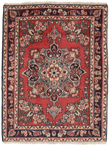 67X86 絨毯 オリエンタル ハマダン シャフバフ ダークレッド/ブラック (ウール, ペルシャ/イラン) Carpetvista