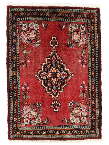 65X93 Χαλι Ανατολής Asadabad Σκούρο Κόκκινο/Μαύρα (Μαλλί, Περσικά/Ιρανικά) Carpetvista