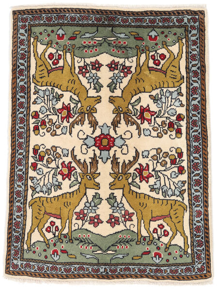 Orientalischer Asadabad Teppich 70X94 Braun/Beige Wolle, Persien/Iran Carpetvista