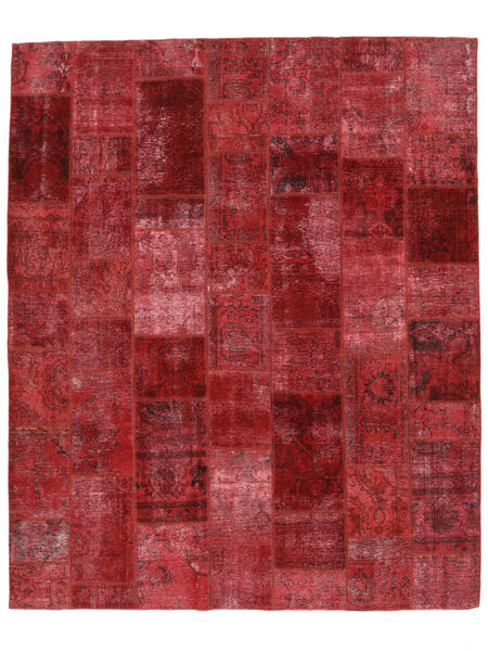 Patchwork Tepih 257X308 Vintage Perzijski Vuneni Tamno Crvena/Crna Veliki Sag Carpetvista