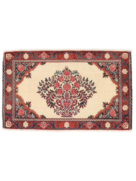  Hamadan Rug 61X102 Persian Wool Beige/Dark Red Small Carpetvista