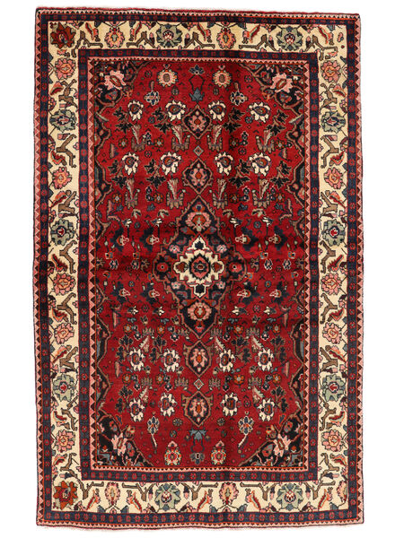  Itämainen Nahavand Matot Matto 134X211 Tummanpunainen/Musta Villa, Persia/Iran Carpetvista