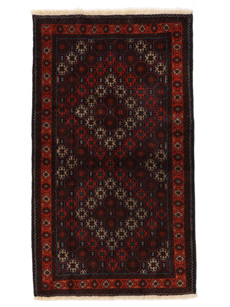 Alfombra Persa Belouch 99X172 Negro/Rojo Oscuro (Lana, Persia/Irán)