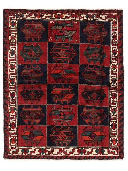 184X228 Alfombra Lori Oriental Negro/Rojo Oscuro (Lana, Persia/Irán) Carpetvista