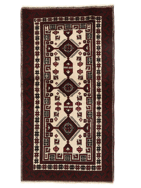  100X187 Medallion Small Baluch Rug Wool, Carpetvista