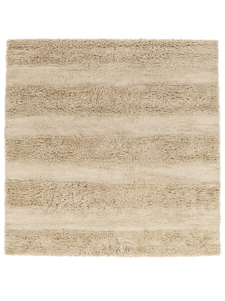 New York 250X250 Large Beige Square Wool Rug 
