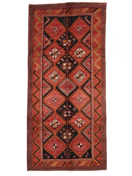 絨毯 ペルシャ ロリ 145X310 廊下 カーペット ダークレッド/ブラック (ウール, ペルシャ/イラン)