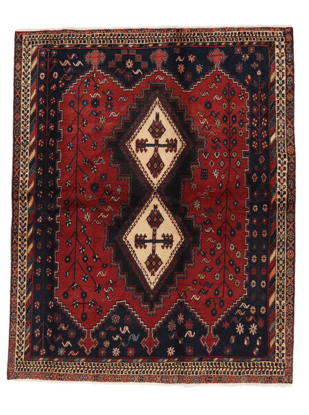 171X212 Tapete Oriental Afshar Preto/Vermelho Escuro (Lã, Pérsia/Irão) Carpetvista