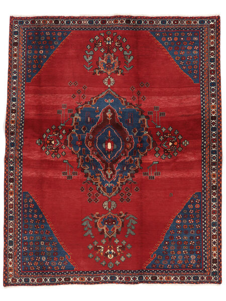  Orientalischer Afshar Teppich 173X213 Dunkelrot/Schwarz Wolle, Persien/Iran Carpetvista