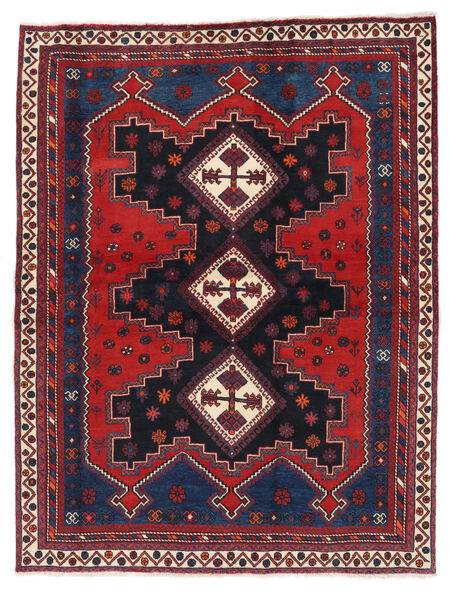  167X221 Afshar Szőnyeg Fekete/Sötétpiros Perzsia/Irán
 Carpetvista