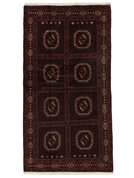 105X200 Tappeto Orientale Beluch Nero/Marrone (Lana, Persia/Iran) Carpetvista