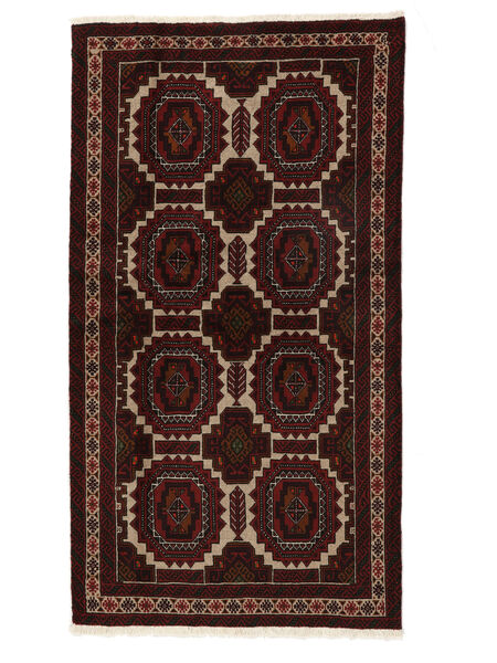  104X196 Baluch Rug Black/Brown Persia/Iran Carpetvista