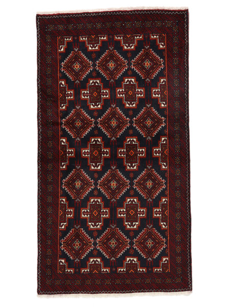  100X183 Medallion Small Baluch Rug Wool, Carpetvista
