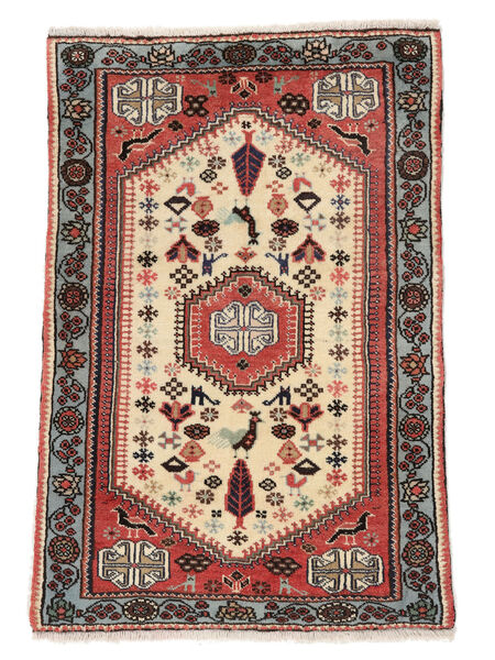 71X110 絨毯 オリエンタル アバデ 茶色/ブラック (ウール, ペルシャ/イラン) Carpetvista