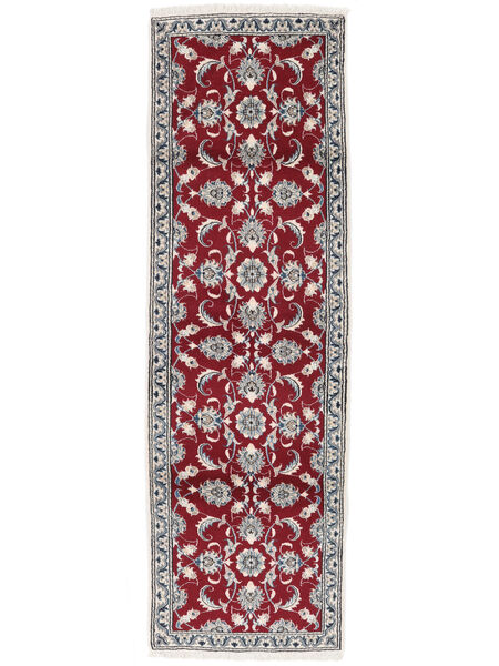  Nain Rug 76X247 Persian Wool Dark Red/Dark Grey Small Carpetvista