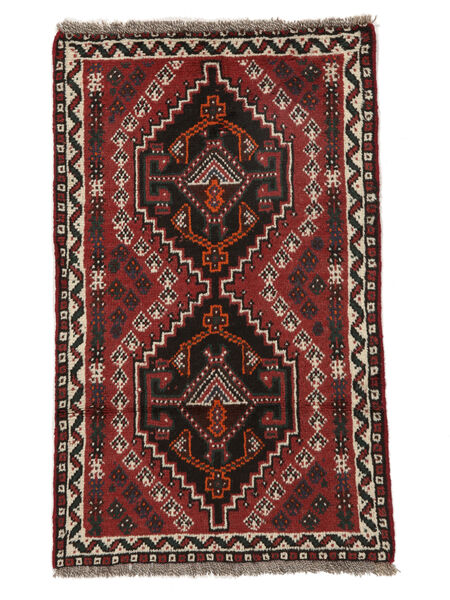 Alfombra Persa Shiraz 72X120 Negro/Rojo Oscuro (Lana, Persia/Irán)