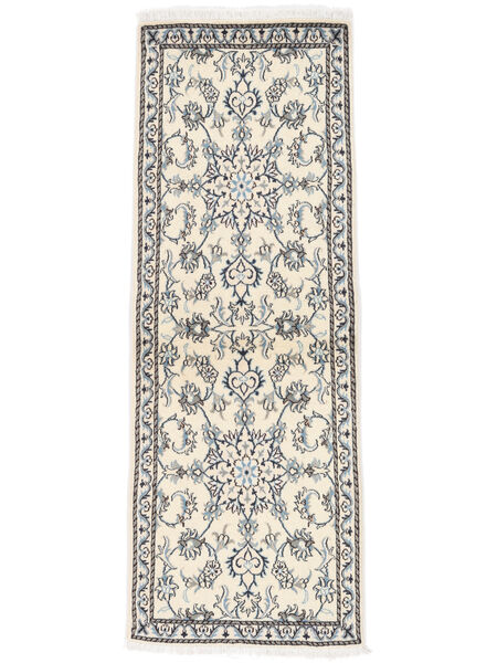 72X200 絨毯 ナイン オリエンタル 廊下 カーペット ダークグレー/ベージュ (ウール, ペルシャ/イラン) Carpetvista
