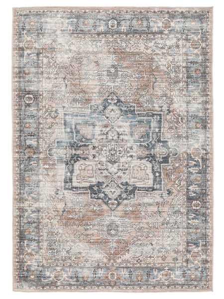  120X180 洗える 小 Dhabi Oriental 絨毯 - テラコッタ/ブルー