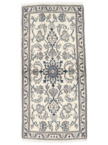  Orientalsk Nain Tæppe 69X144 Beige/Mørkegrå Uld, Persien/Iran Carpetvista