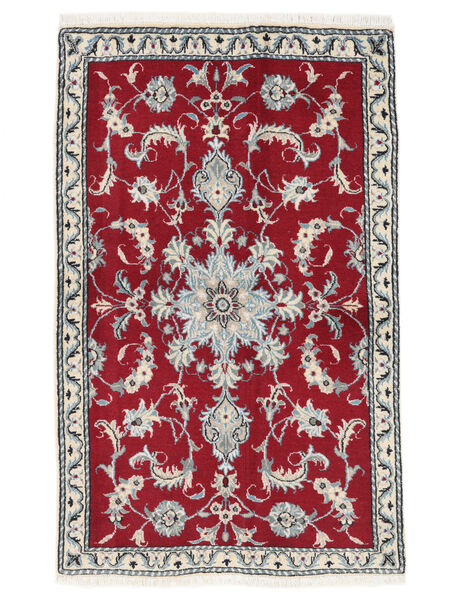 絨毯 ナイン 84X136 ダークレッド/ダークグレー (ウール, ペルシャ/イラン)