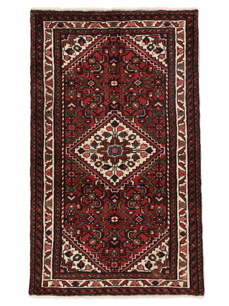 Χαλι Περσικό Hosseinabad 78X130 Μαύρα/Σκούρο Κόκκινο (Μαλλί, Περσικά/Ιρανικά)