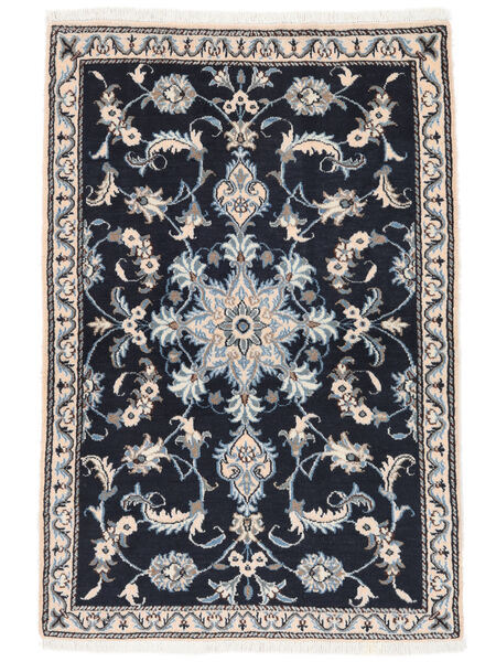 89X134 Nain Rug Oriental Black/Dark Grey (Wool, Persia/Iran) Carpetvista
