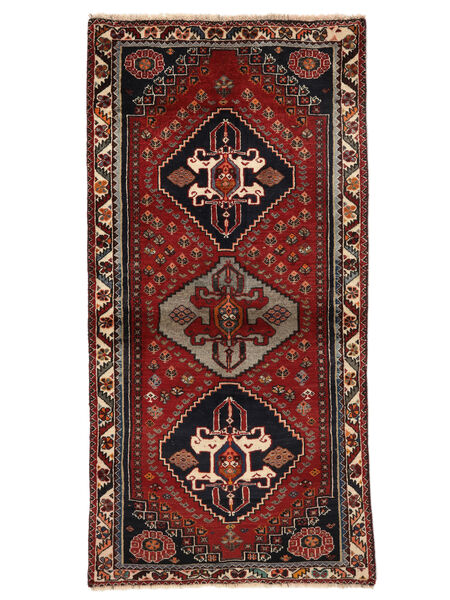  79X157 Ghashghai Teppe Svart/Mørk Rød Persia/Iran 