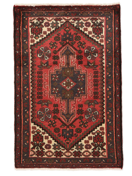  Itämainen Hamadan Matot Matto 78X118 Musta/Tummanpunainen Villa, Persia/Iran Carpetvista