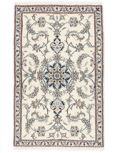  Persischer Nain Teppich 88X140 Beige/Schwarz (Wolle, Persien/Iran)