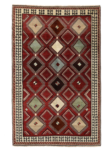 161X255 Tappeto Ghashghai Orientale Nero/Rosso Scuro (Lana, Persia/Iran) Carpetvista
