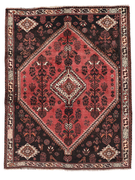 絨毯 オリエンタル シラーズ 155X201 ブラック/ダークレッド (ウール, ペルシャ/イラン)