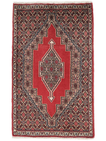  Senneh Rug 73X120 Persian Wool Dark Red/Black Small Carpetvista