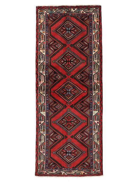 Asadabad Rug 77X198 Runner
 Black/Dark Red Wool, Persia/Iran Carpetvista