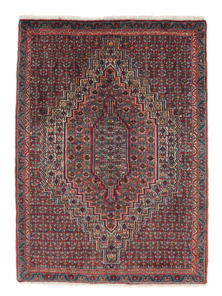  Senneh Rug 74X103 Persian Wool Black/Dark Red Small Carpetvista