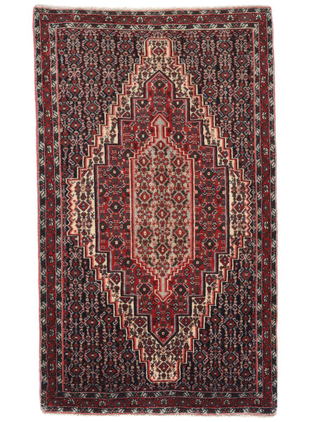 70X118 絨毯 オリエンタル センネ ブラック/ダークレッド (ウール, ペルシャ/イラン) Carpetvista