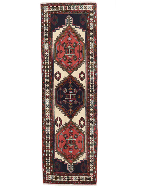  Ardebil Rug 62X206 Persian Wool Black/Dark Red Small Carpetvista