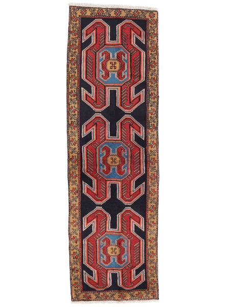  Persischer Ardebil Teppich 60X192 Läufer Dunkelrot/Schwarz (Wolle, Persien/Iran)