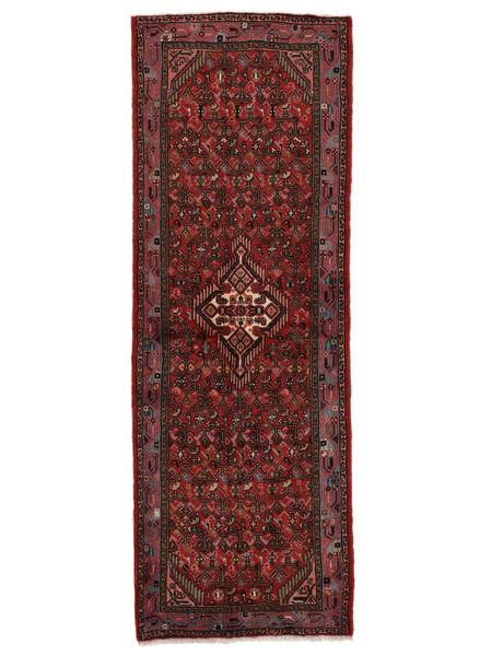 79X225 Tapis D'orient Asadabad De Couloir Noir/Rouge Foncé (Laine, Perse/Iran)