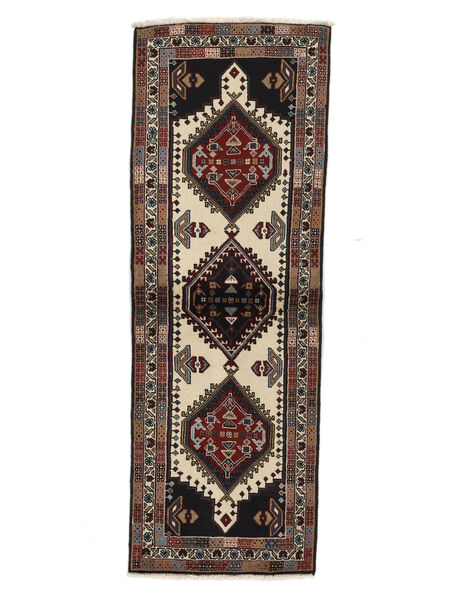  Orientalischer Ardebil Teppich 73X208 Läufer Schwarz/Braun Wolle, Persien/Iran Carpetvista