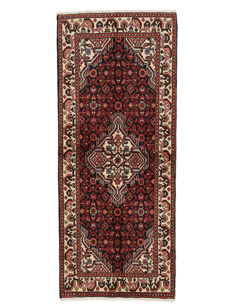 Asadabad Rug 81X195 Persian Wool Black/Dark Red Small Carpetvista