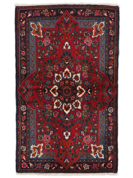  Persischer Mehraban Teppich 70X113 Schwarz/Dunkelrot (Wolle, Persien/Iran)