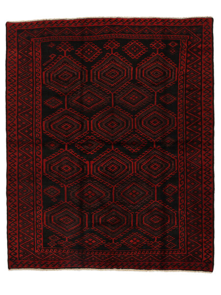 絨毯 ロリ 200X237 ブラック/ダークレッド (ウール, ペルシャ/イラン)