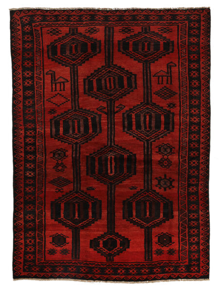 178X235 絨毯 ロリ オリエンタル ブラック/ダークレッド (ウール, ペルシャ/イラン) Carpetvista