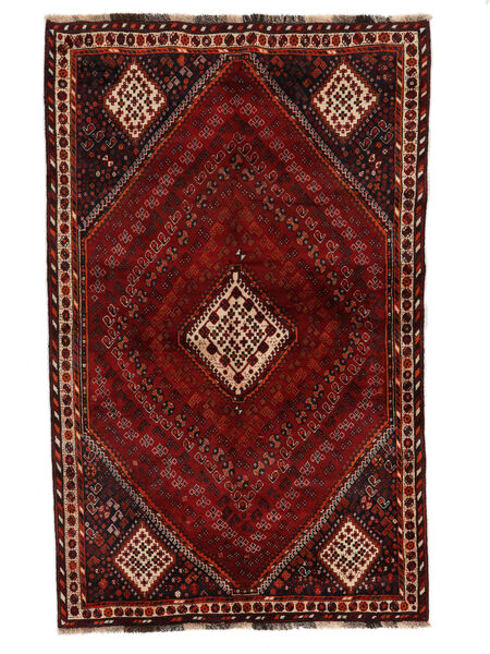 絨毯 オリエンタル カシュガイ 160X256 黒/深紅色の (ウール, ペルシャ/イラン)