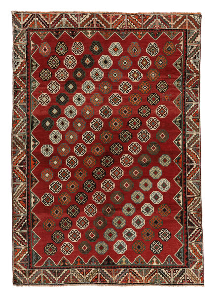 155X224 絨毯 オリエンタル カシュガイ ダークレッド/ブラック (ウール, ペルシャ/イラン) Carpetvista
