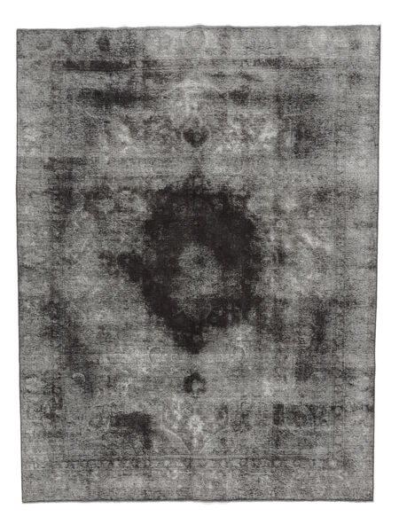 282X370 絨毯 カラード ヴィンテージ モダン ダークグレー/ブラック 大きな (ウール, ペルシャ/イラン) Carpetvista