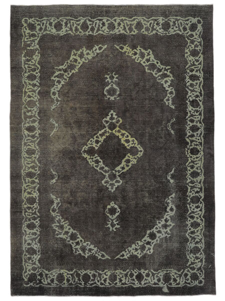  Persisk Colored Vintage Teppe 245X350 Svart/Grønn Carpetvista