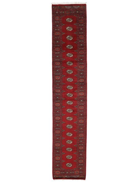  Pakistan Bokhara 3Ply Rug 82X421 Wool Dark Red/Black Small Carpetvista