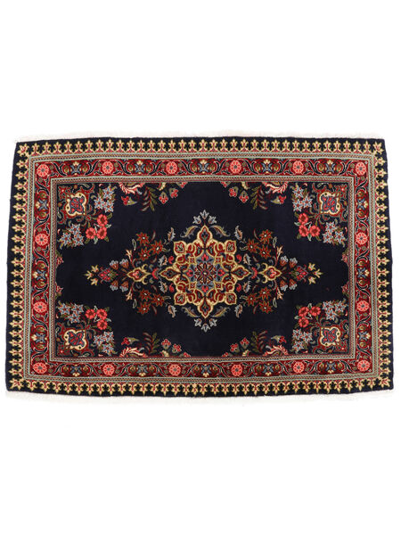 絨毯 オリエンタル カシャン 69X104 ブラック/茶色 (ウール, ペルシャ/イラン)